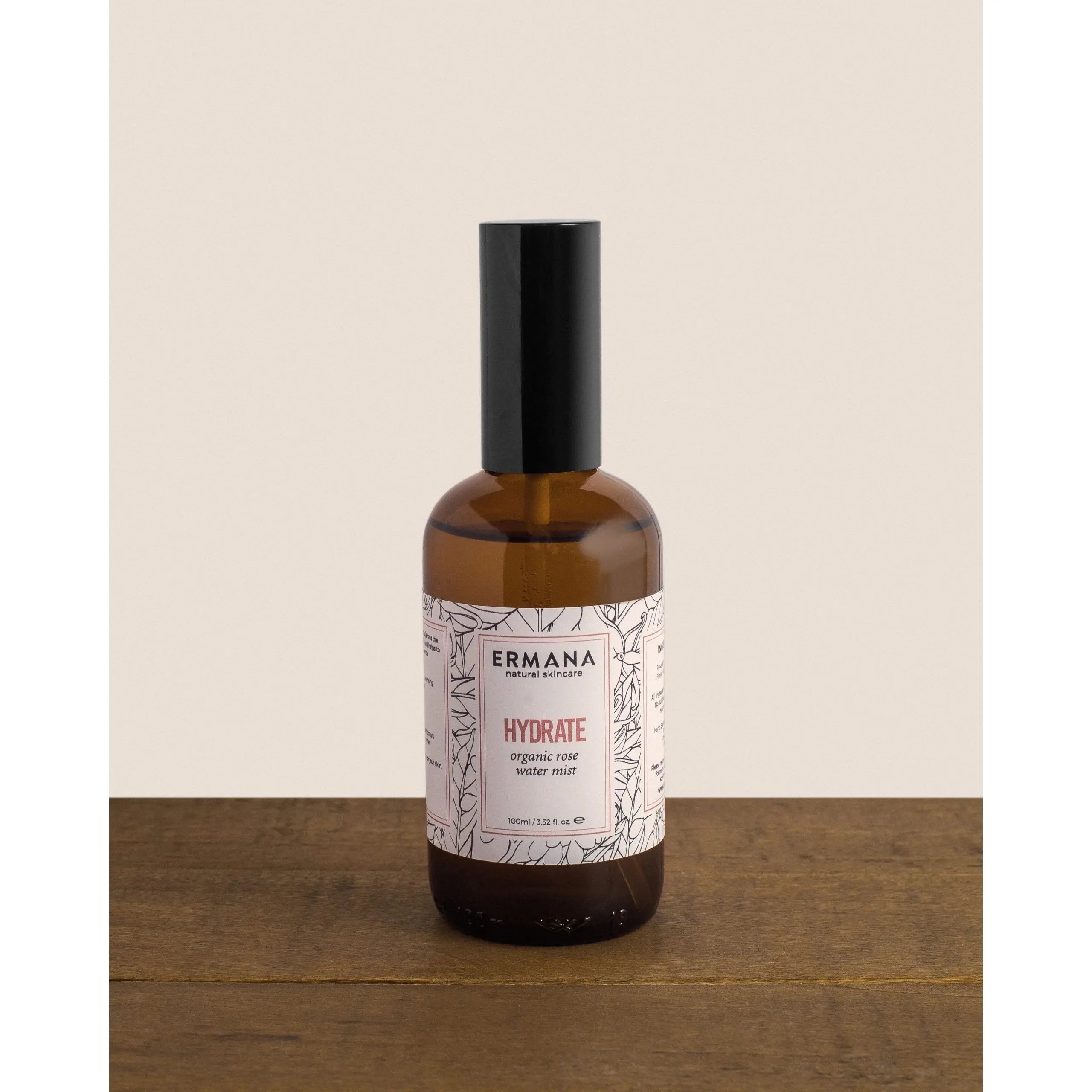 Hydrate Organic Rose Water Mist 100ml - Ermana Natural Skincare