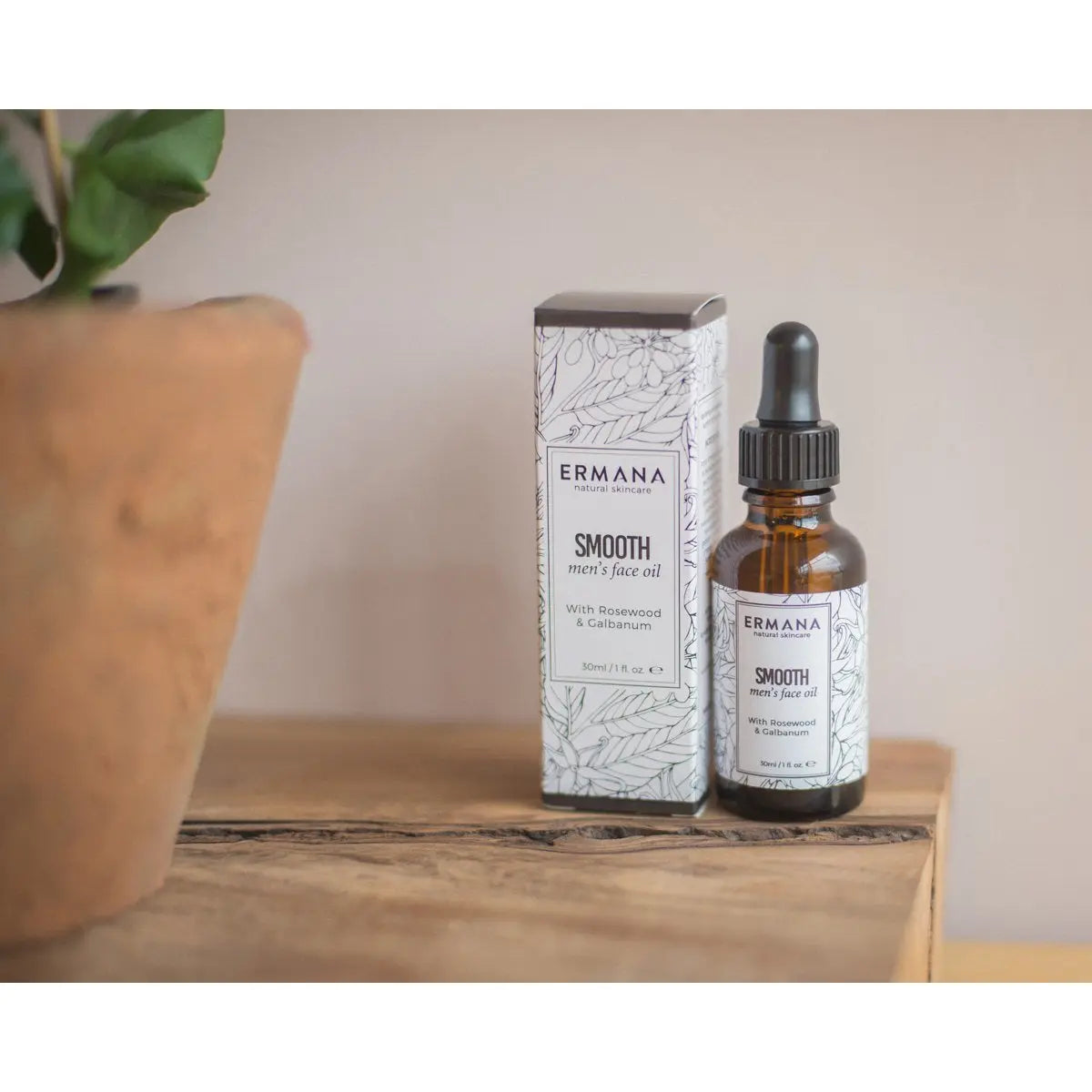 Smooth Men's Face Oil 30ml - Ermana Natural Skincare