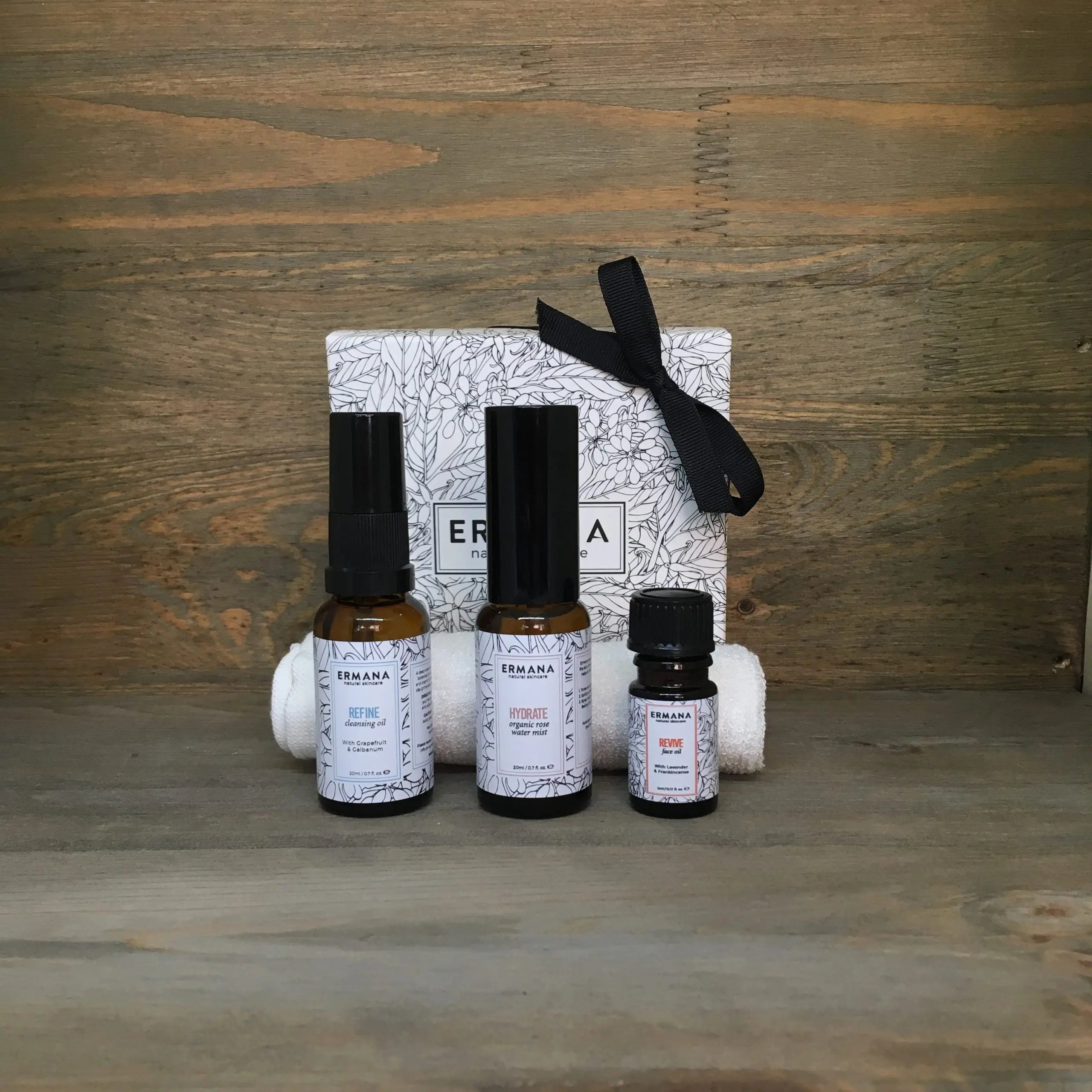 Skincare Minis Gift Set with refine, hydrate and revive - Ermana Natural Skincare 