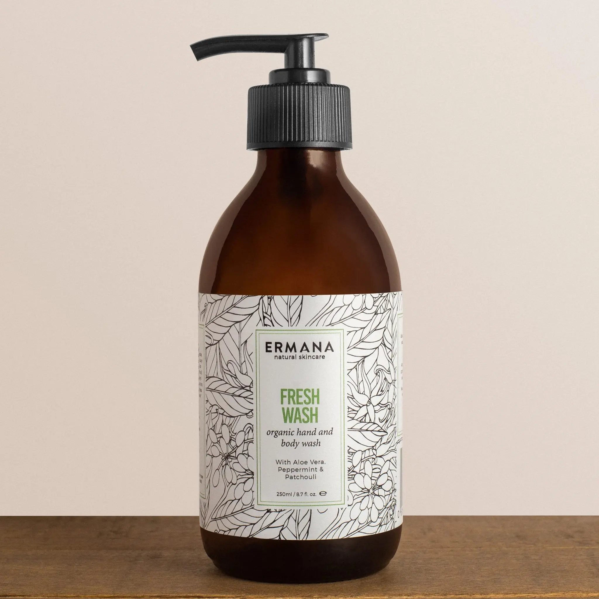 Fresh Organic Hand & Body Wash 250ml - Ermana Natural Skincare 